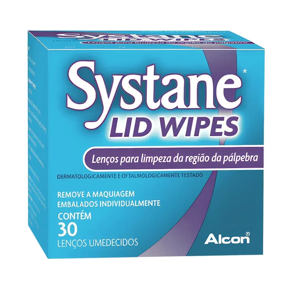 LENÇO UMEDECIDO SYSTANE LID WIPES LIMPEZA FACIAL 30UN ALCON