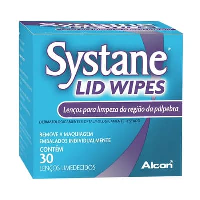 LENÇO UMEDECIDO SYSTANE LID WIPES LIMPEZA FACIAL 30UN ALCON