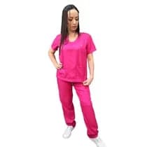 Pijama Cirúrgico Feminino Rosa Pink - Dana Jalecos Exclusivos
