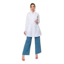 Jaleco Feminino Manuela Branco - Dana Jalecos Exclusivos