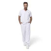 Pijama Cirúrgico Masculino Plus Size Branco
