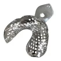 Moldeira Perfurada Inox Desdentado Inferior Adulto - Bio-Art