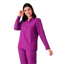 Blusa Scrub Feminina Carla Gabardine Roxo - Namastê