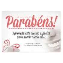 Cartão de Aniversário Sorriso Aquarela