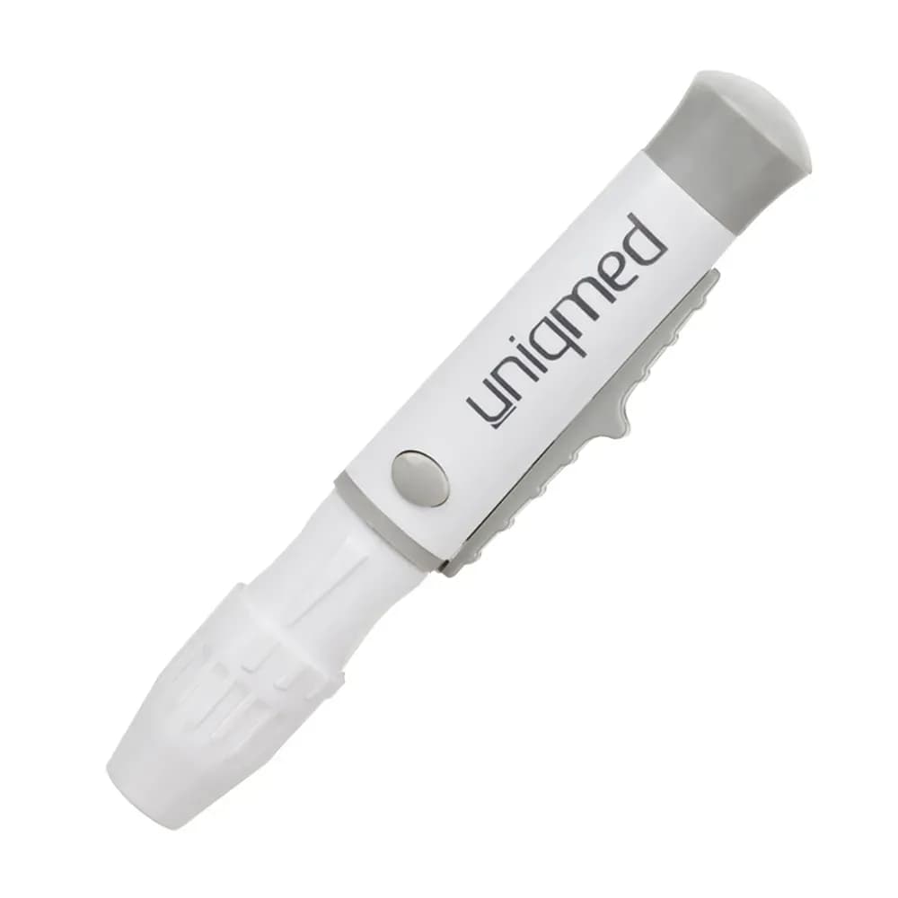CANETA LANCETADORA PARA COLETA DE AMOSTRA SANGUÍNEA UNIQMED