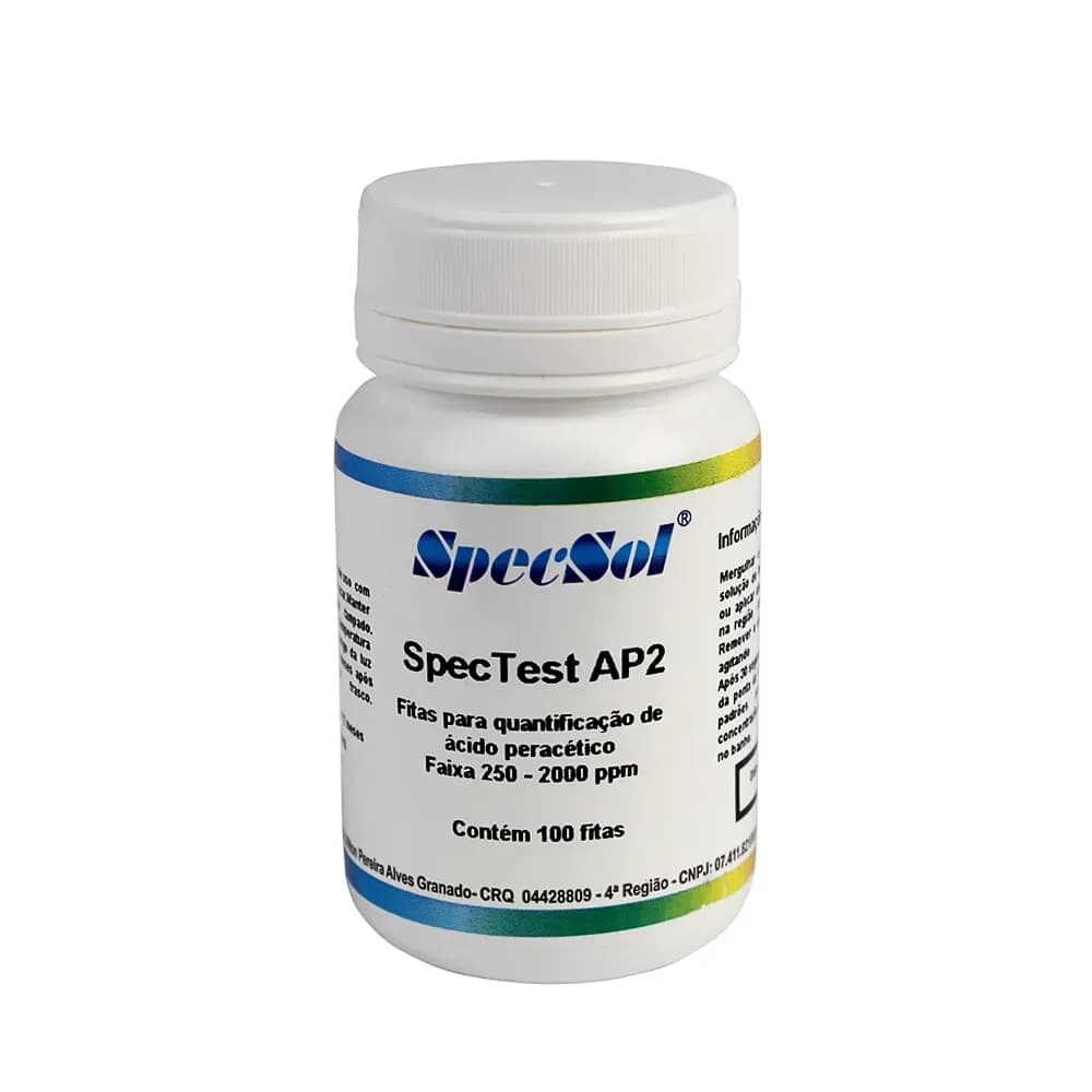 FITAS PARA QUANTIFICAÇÃO DE ÁCIDO PERACÉTICO 100 FITAS SPECSOL