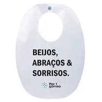 Babador Impermeável Adulto Beijos, Abraços e Sorrisos 1unid. - FunWork