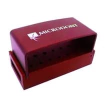 Broqueiro em Alumínio Autoclavável para 21 Pontas FG Vermelho - Microdont