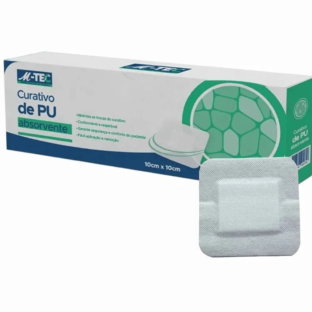 Curativo Absorvente Poliuretano 10CMX10CM CX C/100UN PA.1418