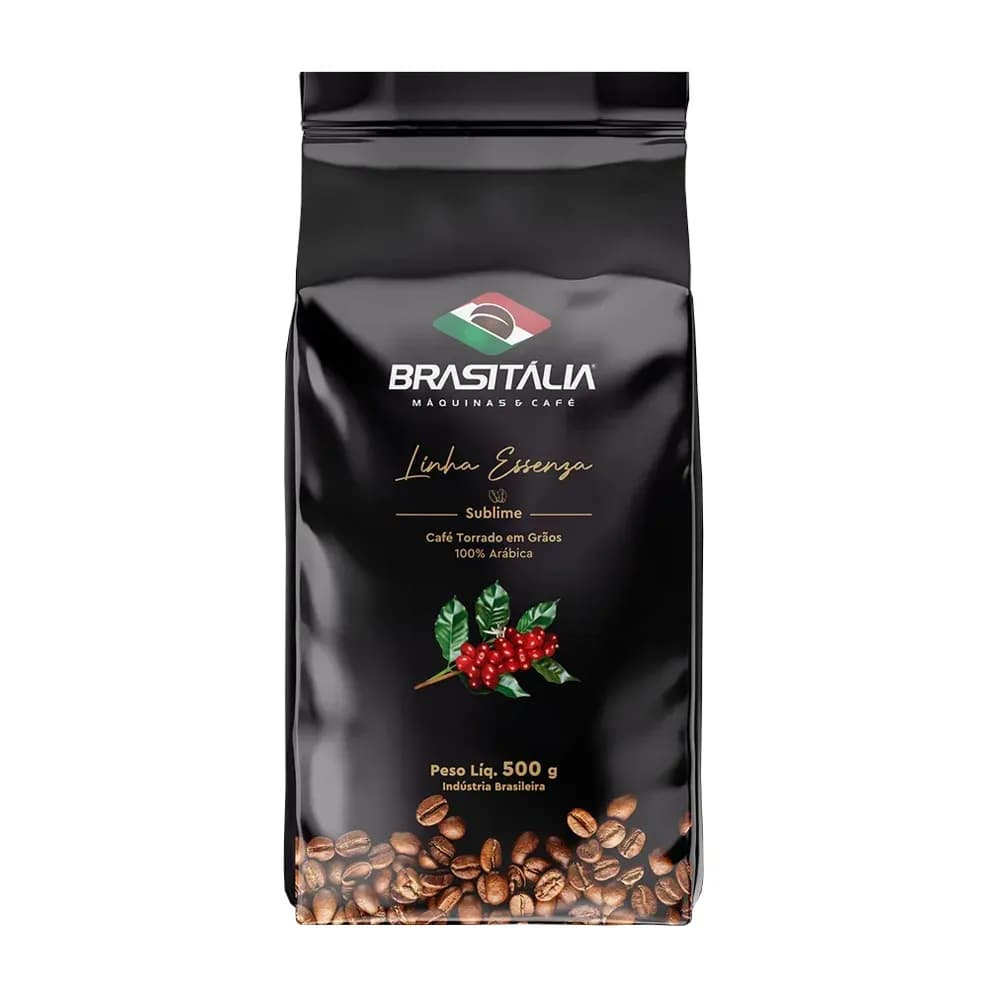 CAFÉ EM GRÃO TORRADO SUBLIME 500GR 100% ARÁBICA BRASITÁLIA