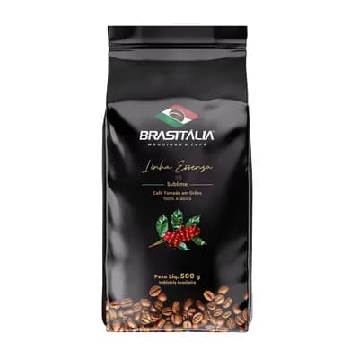 CAFÉ EM GRÃO TORRADO SUBLIME 500GR 100% ARÁBICA BRASITÁLIA