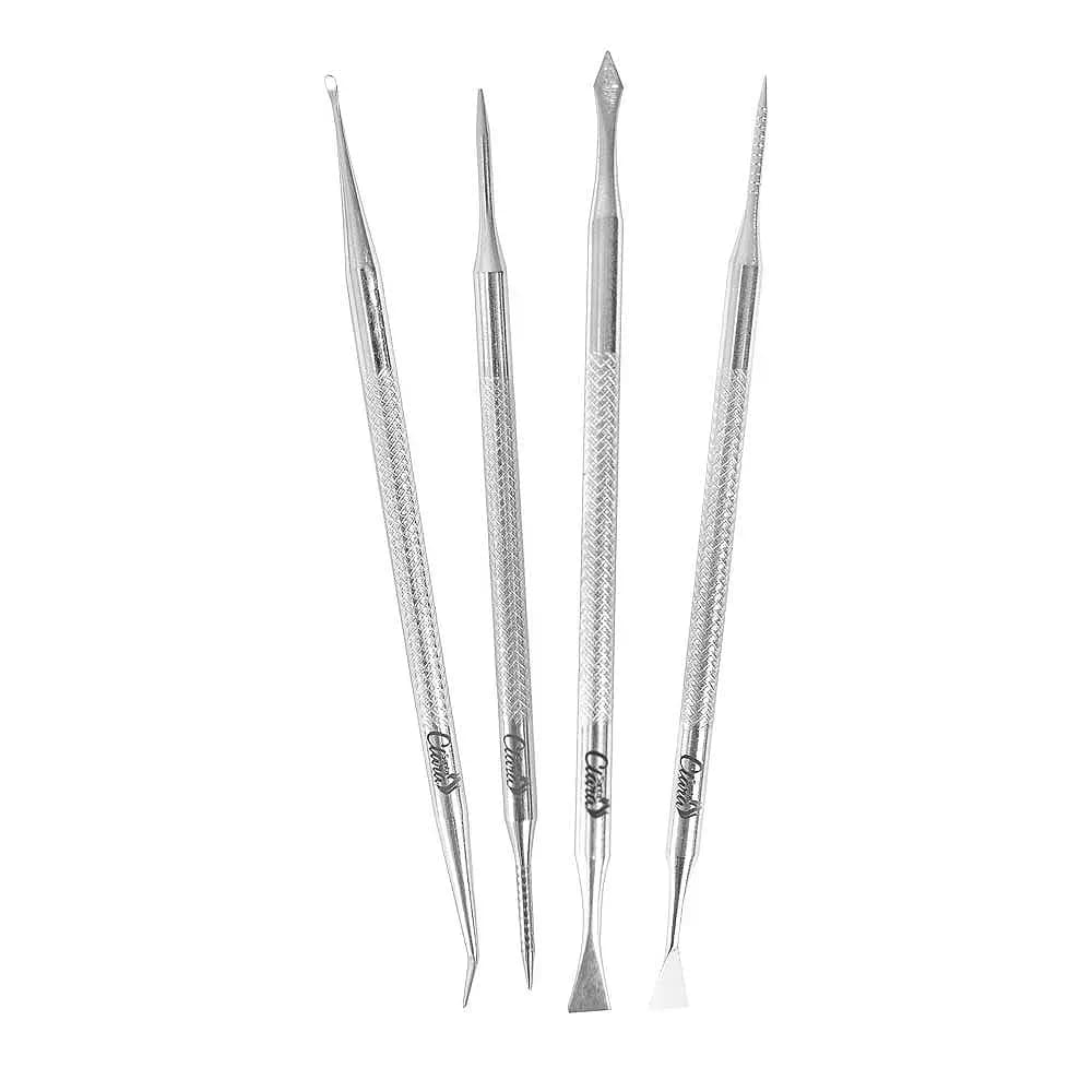 CONJUNTO INOX MISTO 4 EM 1 PARA MANICURE SANTA CLARA