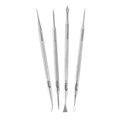 CONJUNTO INOX MISTO 4 EM 1 PARA MANICURE SANTA CLARA