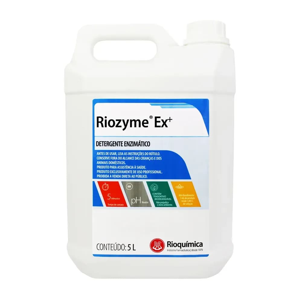 DETERGENTE MULTIENZIMÁTICO NEUTRO 5L RIOZYME EX+ RIOQUÍMICA