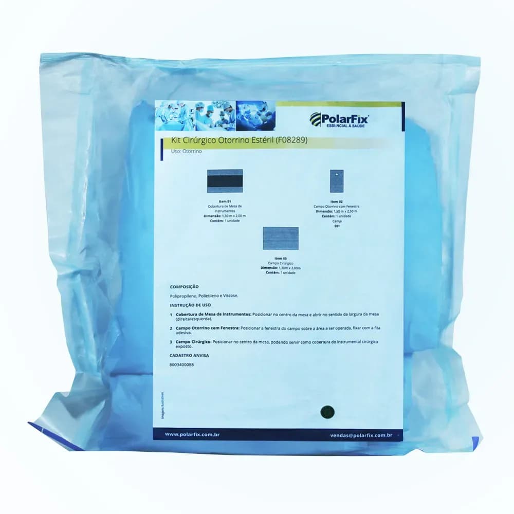 KIT CIRÚRGICO ESTÉRIL OTORRINOLARINGOLÓGICO POLARFIX
