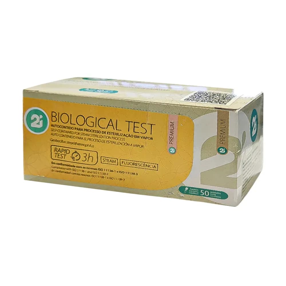 TESTE INDICADOR BIOLÓGICO VAPOR LEITURA RÁPIDA 3H 50UN 2I