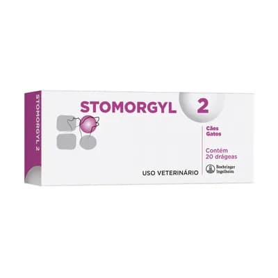 ANTIBIÓTICO PARA CÃES E GATOS 2MG 20 DRÁGEAS STOMORGYL