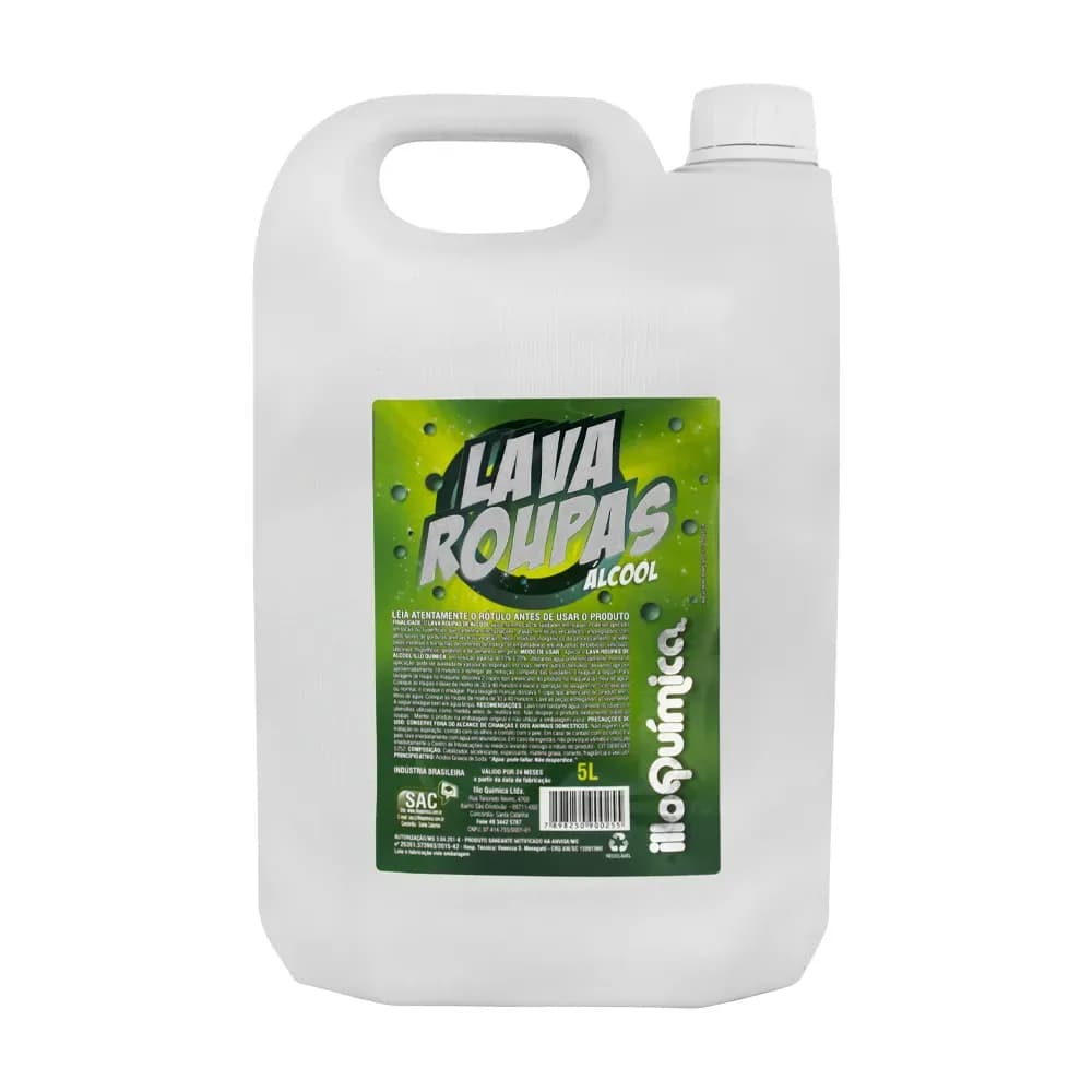 LAVA ROUPAS LÍQUIDO DE ÁLCOOL LIMPA FÁCIL 5L ILLO