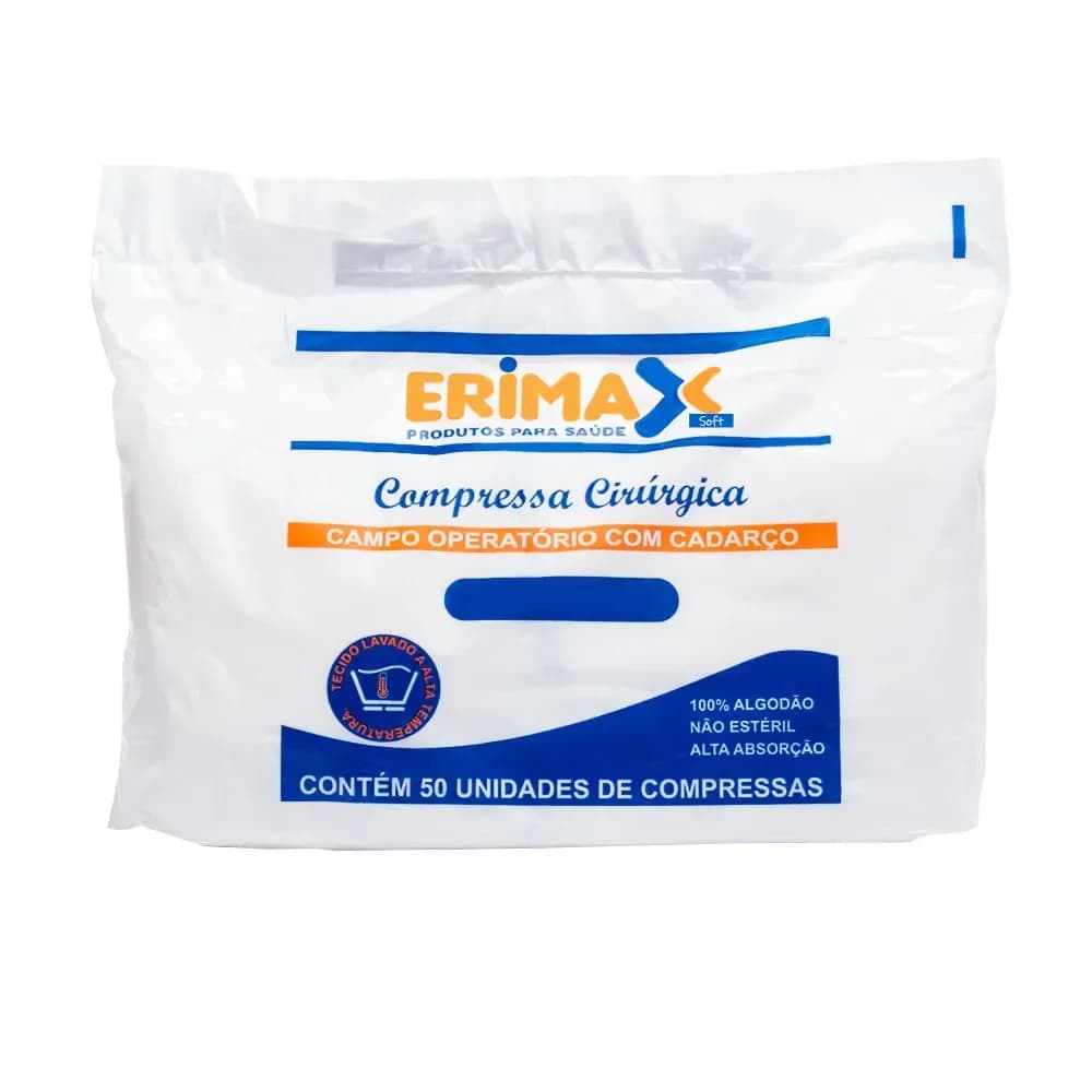 CAMPO OPERATÓRIO SOFT 23X25CM RADIOPACO N/EST C/50UN ERIMAX