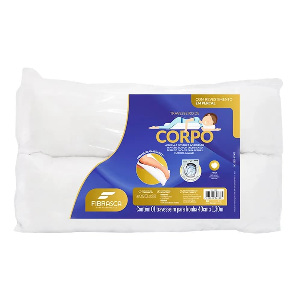 TRAVESSEIRO CORPORAL ANATÔMICO C/FIBRAS SILICONADAS FIBRASCA