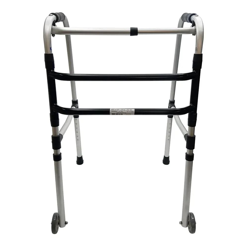 ANDADOR ALUM DOBRAVEL ADULTO COM RODAS INDAIA