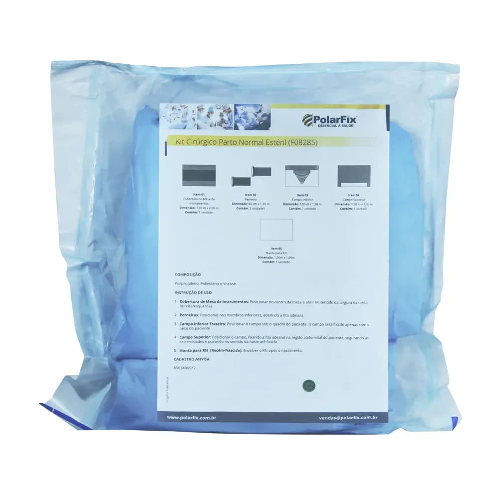 KIT CIRÚRGICO ESTÉRIL OBSTÉTRICO PARA PARTO NORMAL POLARFIX