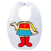 Babador Impermeável Infantil - Super Heroína - FunWork