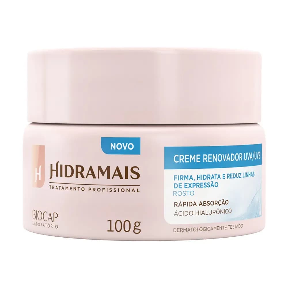 CREME RENOVADOR FACIAL UVA/UVB ÁCIDO HIALURÔNICO HIDRAMAIS