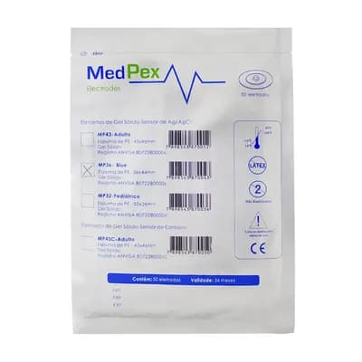 ELETRODO MP-36 BLUE 36X44MM C/50UN MEDPEX