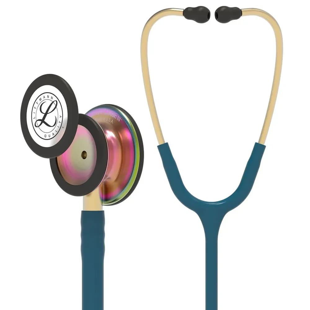 Estetoscópio Adulto/Pediátrico Littmann Classic III 5807 Azul Caribe Rainbow HB004407985