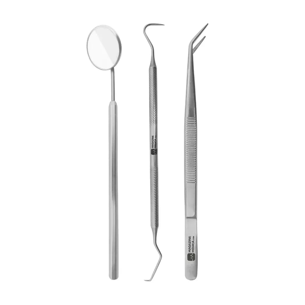 KIT PARA EXAME CLÍNICO ODONTOLÓGICO 3 PEÇAS