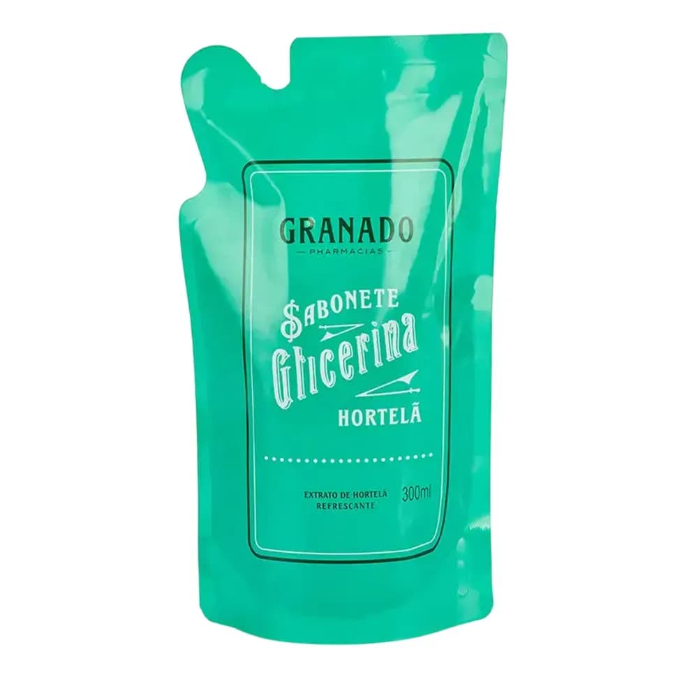 REFIL SABONETE LÍQUIDO GLICERINA HORTELÃ 300ML GRANADO