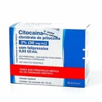 Anestésico Prilocaína Citocaína 3% Com Vasoconstritor - Cristália