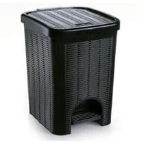 Lixeira Vime com Pedal Preta 12L - Nitronplast