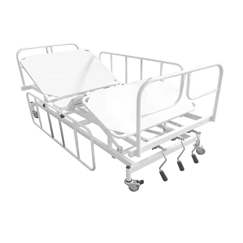 CAMA COM ELEVAÇAO DE LEITO MANUAL 3 MOVIMENTOS FOWLER