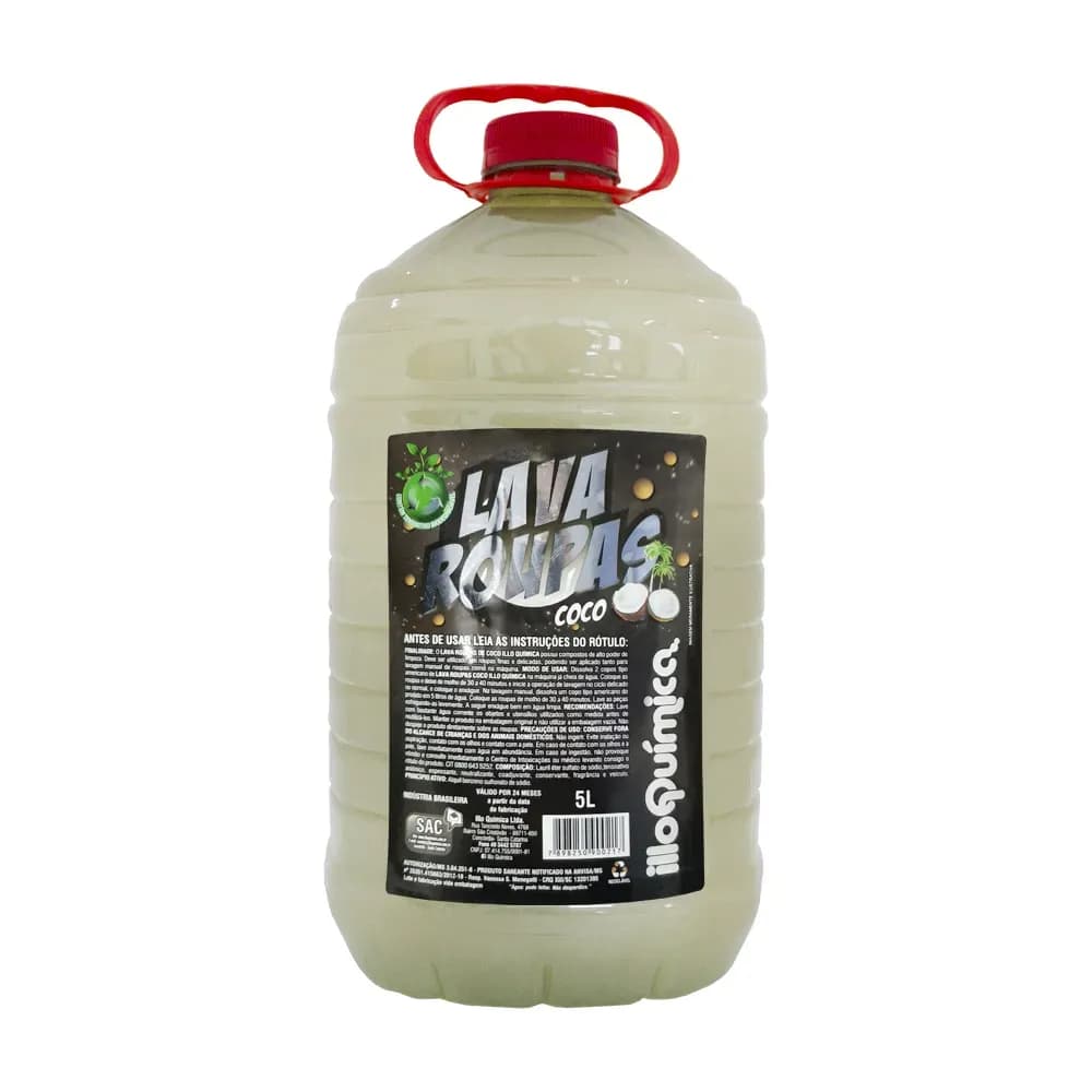 LAVA ROUPAS LÍQUIDO COCO ROUPAS FINAS E DELICADAS 5L ILLO