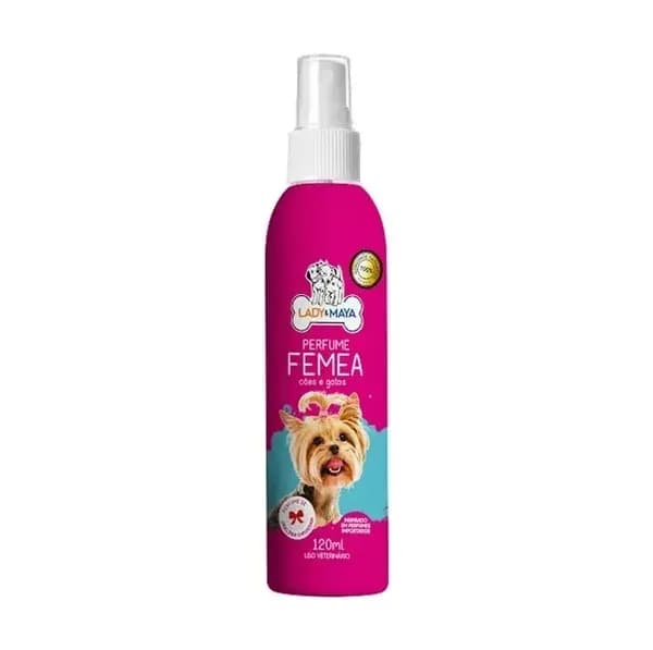 PERFUME PET FÊMEA CÃES E GATOS 120ML LADY & MAYA