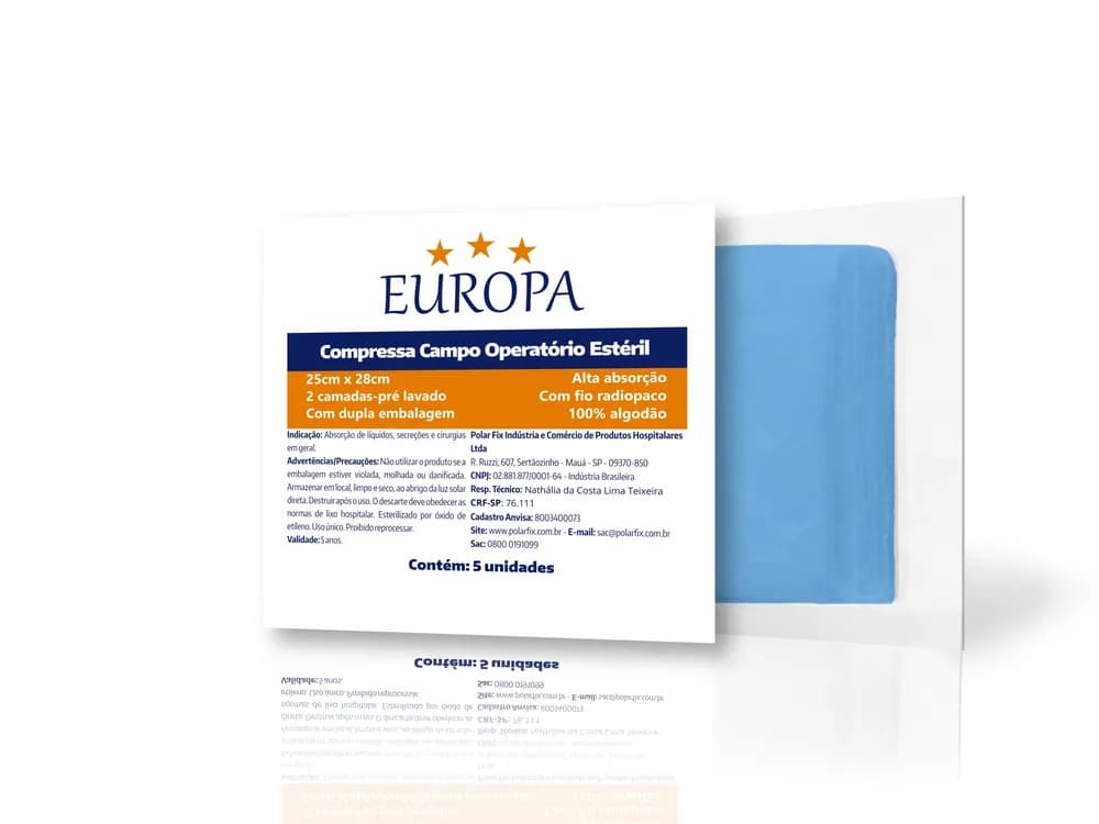 Compressa Campo Operatório Estéril Europa