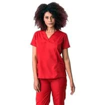Blusa Scrub Feminina Gabardine Vermelho - Namastê