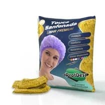 Touca Descartável Sanfonada Amarela - Protdesc