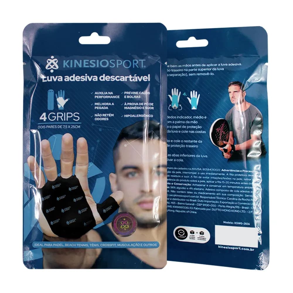 LUVA DE TREINO ADESIVA DESCARTÁVEL 7,5CMX25CM KINESIOSPORT KINESIO