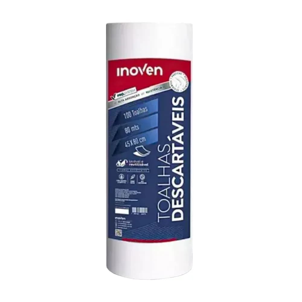 TOALHA DESCARTÁVEL PARA BANHO PET 100 FOLHAS 45X80CM INOVEN