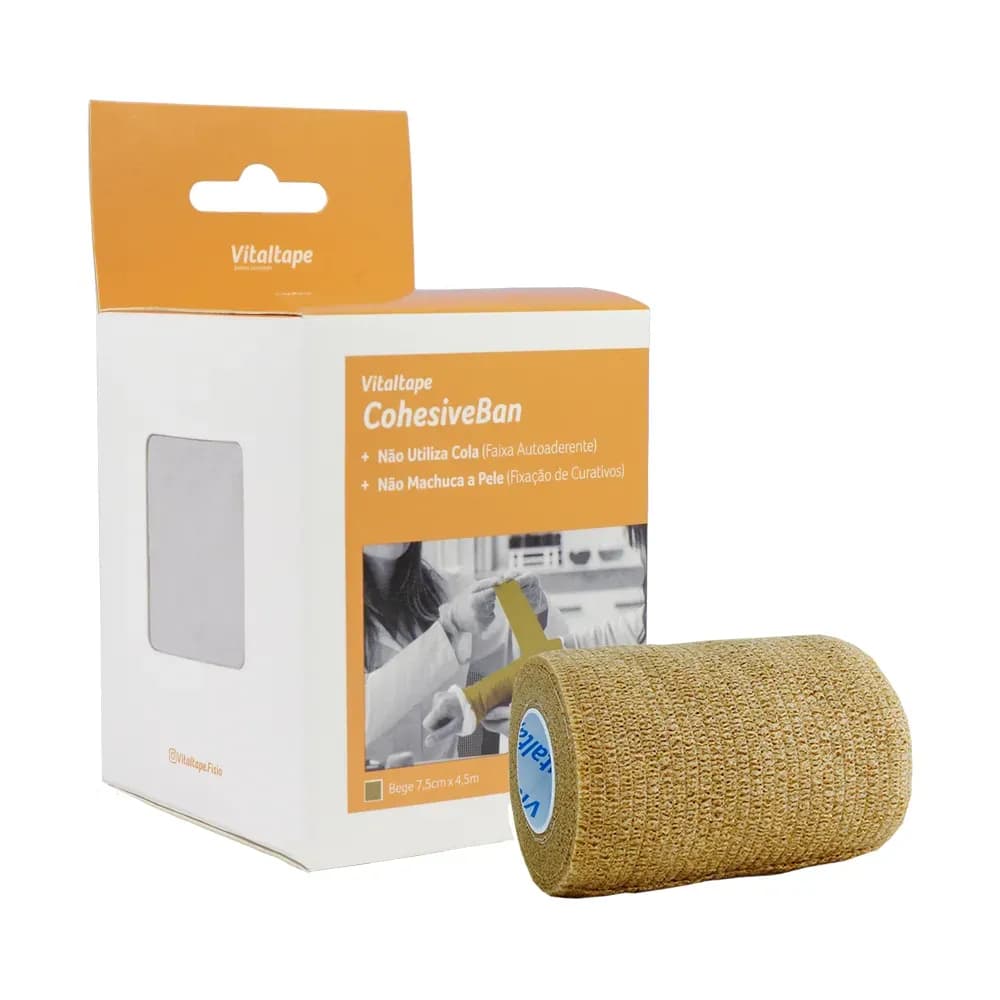 BANDAGEM FAIXA ELÁSTICA AUTOADERENTE 4,5 X 7,5CM VITALTAPE