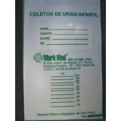 Coletor de Urina Infantil Feminino com 10 Unidades - Labor Import
