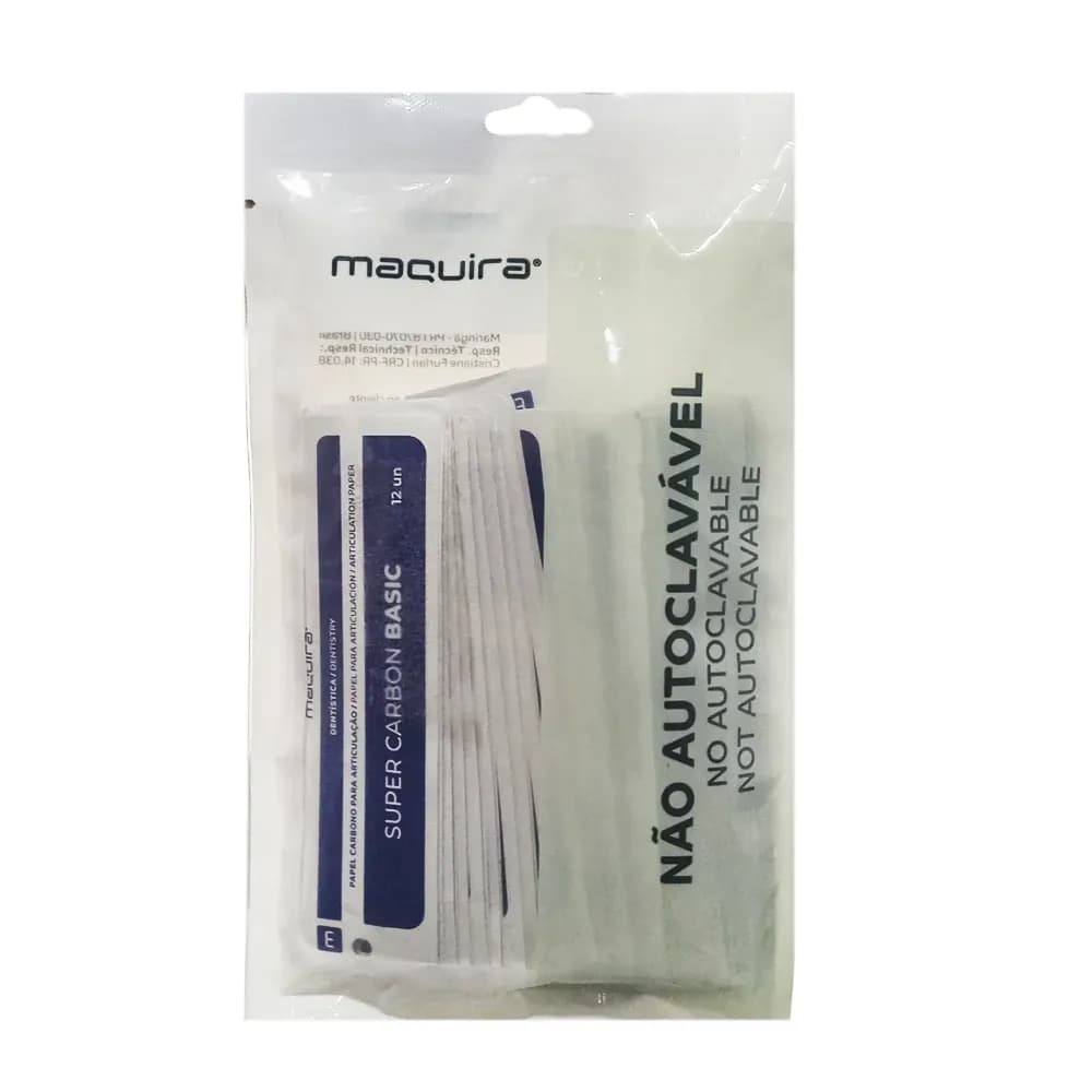 PAPEL CARBONO PARA ARTICULAÇÃO BASIC AZUL 12 FOLHAS MAQUIRA
