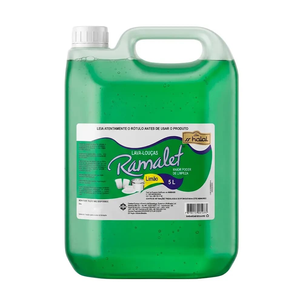 DETERGENTE LAVA LOUÇA LIMÃO COM 5KG RAMALET CONDESP