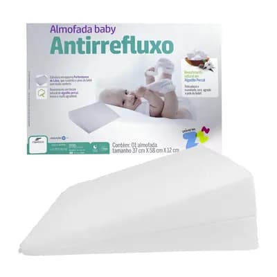 TRAVESSEIRO ANTIRREFLUXO ALMOFADA BABY BRANCO FIBRASCA