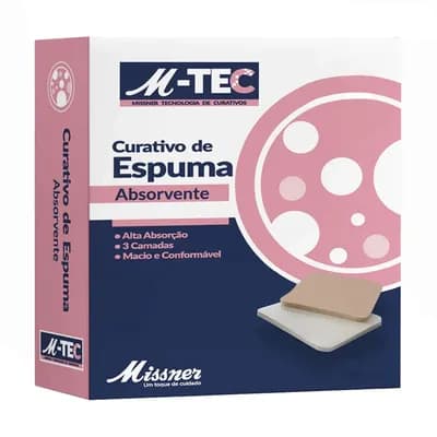 CURATIVO DE ESPUMA ABSORVENTE ESTÉRIL M-TEC MISSNER