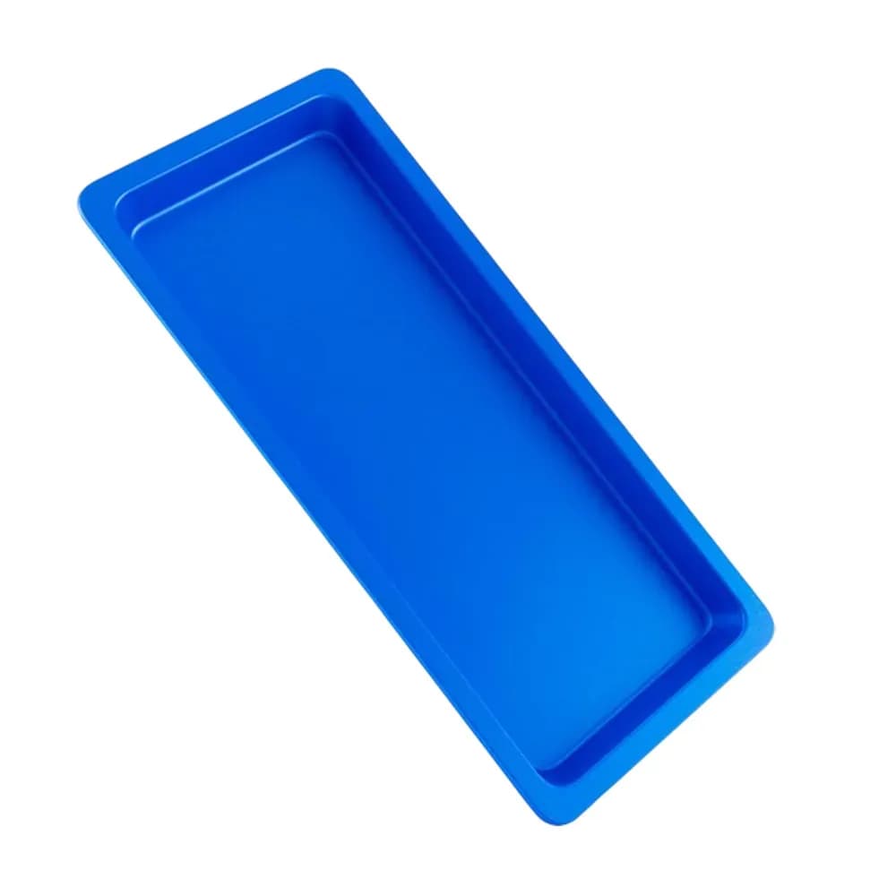 BANDEJA PARA ESTERILIZAÇÃO INSTRUMENTOS 22CMX09CMX1,5CM AZUL MAQUIRA