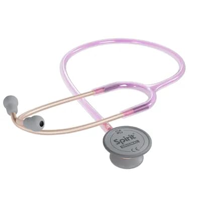 Estetoscópio Spirit Pro-Lite Adulto Rosa Transparente Champagne